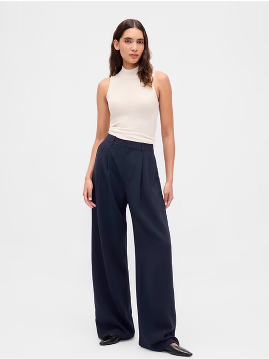 GAP Pants - Gap Wide Leg High-Rise Trousers in Navy